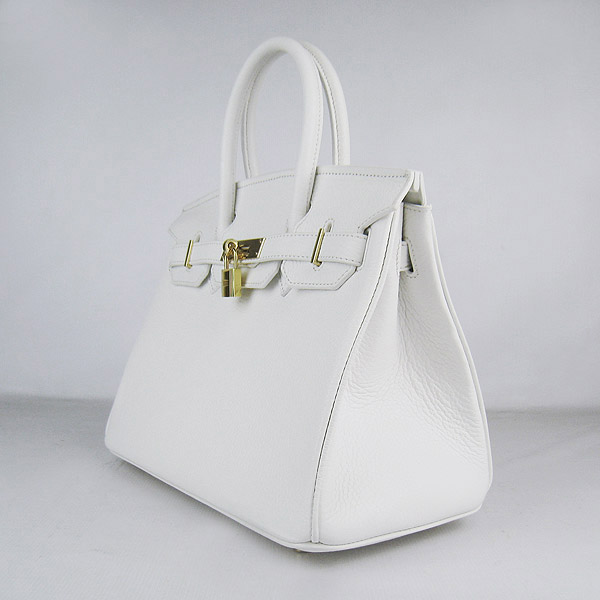 Replica Hermes Birkin 30CM Togo Leather Bag White 6088 On Sale